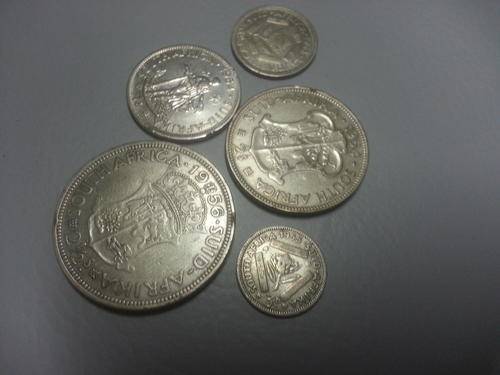A collection of union of south Africa coins