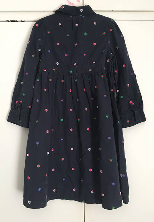 Gap Dress with Embroidered Flowers. Age 4-5