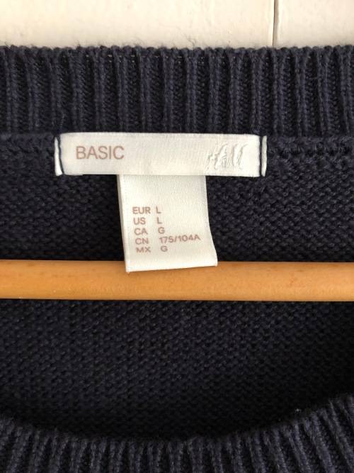 Navy Blue Jersey / Jumper H&M Size L