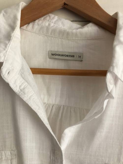 Woolworths White Shirt, Ladies Size 14
