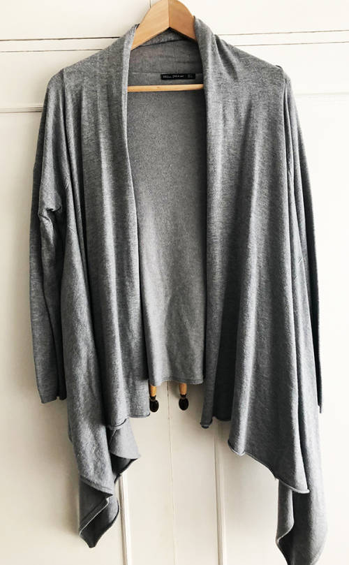 Grey Waterfall Cardigan, Zara, Size L