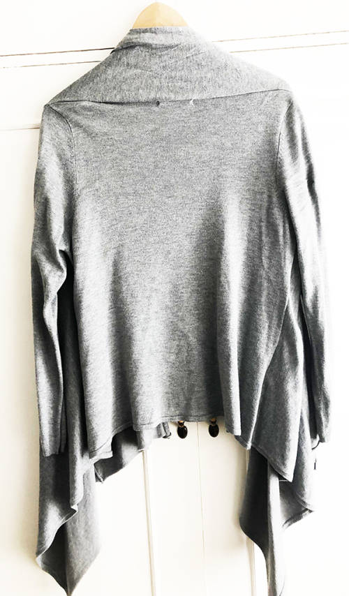 Grey Waterfall Cardigan, Zara, Size L