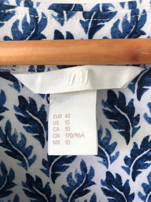 H&M Blue and White Dress