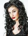 Spiral Curl black extensions with clips : 35 cm