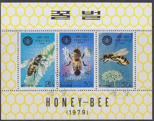 BEAUTIFUL THEMATIC MINIATURE SHEET - HONEY BEES - NORTH KOREA