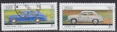 2 BEAUTIFUL THEMATIC STAMPS -  CARS - POLAND