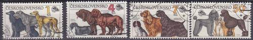 4 BEAUTIFUL THEMATIC STAMPS - DOGS - CESKOSLOVENSKO