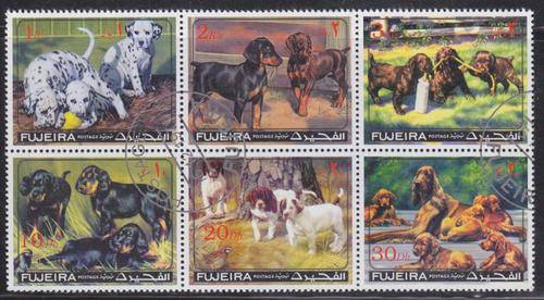 BEAUTIFUL THEMATIC MINISHEET - DOGS - FUJEIRA