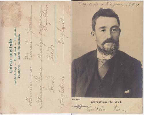 ANGLO BOER WAR - GENERAL CHRISTIAAN DE WET