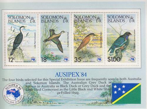 BEAUTIFUL THEMATIC SHEET - BIRDS - SOLOMON ISLANDS