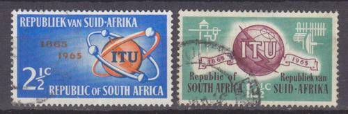 SOUTH AFRICA SACC 250/1 -1965 - I.T.U. CENTENARY - USED SET