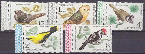 5 BEAUTIFUL THEMATIC STAMPS - BIRDS - RUSSIA (USSR) 1979 - MNH