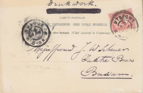 BOER WAR POSTCARD - ARTIST: ARTHUR THIELE - ENGLISH CHOCOLATE & BOERENPASTEI - USED IN NETHERLANDS