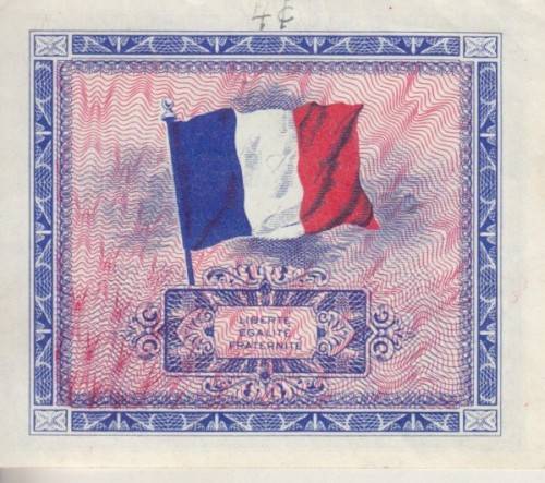 ALLIED MILITARY CURRENCY - FRANCE 2 FRANCS 1944 P114 A-UNC