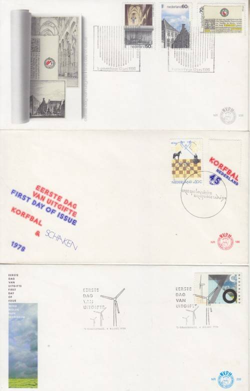 6 BEAUTIFUL FDC`S - NETHERLANDS