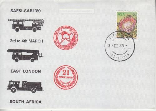 SOUTH AFRICA PHILATELIC COVER 1989 - S.A.FIRE SERVICES INSTITUTE