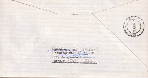 RECOVERED FROM CRASH COVER-CERTIFIED CARRIED ON FLIGHT KENILWORTH TO MUIZENBERG 1986