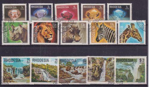 RHODESIA STAMPS  - 1978 Gemstones, Wild Animals and Waterfalls