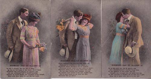 3X EARLY AFRIIKAANS POSTCARD EARLY 1900 - NIEMAND DAN GY ALLEEN - SCARCE