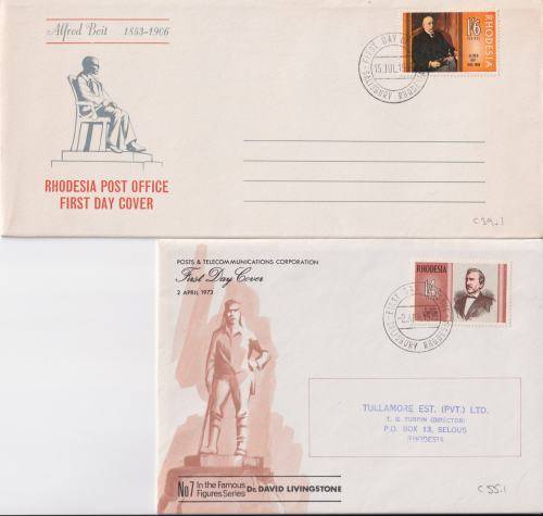 STARTING AT R10!! - 2 X RHODESIA FDC`S