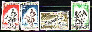 4 BEAUTIFUL THEMATIC STAMPS - SPORT - DAHOMEY(BENIN).