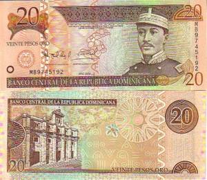 DOMINICAN REPUBLIC - 20 PESOS 2004 UNC - P NEW