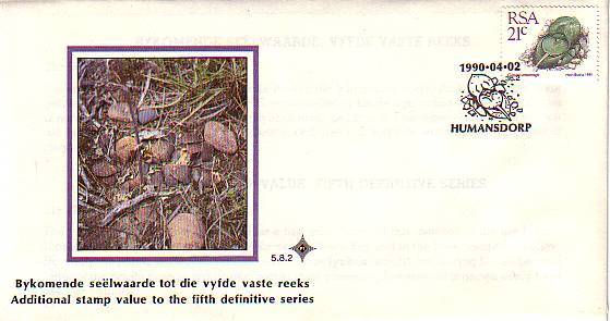 SUCCULENTS ADDITIONAL VALUE 21c - 1990 - SOUTH AFRICA FDC#5.8.2