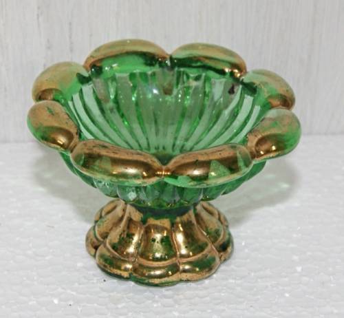 *REDUCED* Green Venetian Glass Pedestalled Dish