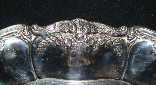 Embossed EMESS Silverware Silver Plated Bowl