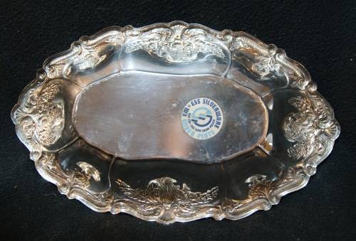 Embossed EMESS Silverware Silver Plated Bowl