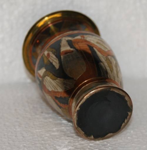 Vintage Egyptian Tri-Coloured Etched Metal Vase @@@ CCCRRRAAAZZZYYY R1 START!!!