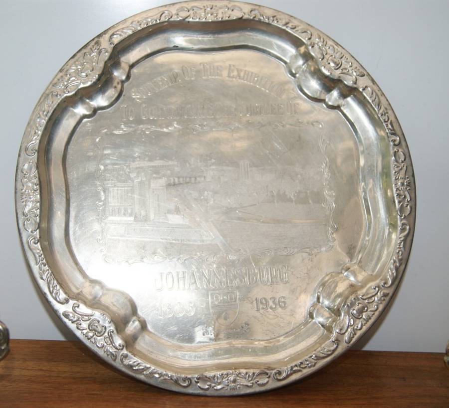 EPNS Viking Plate Tea Set on Tray