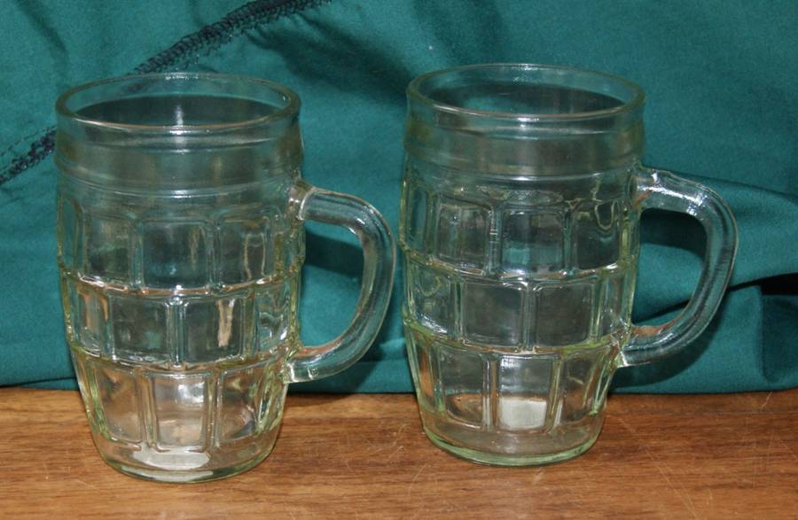 Pair of Glass Beer Mugs