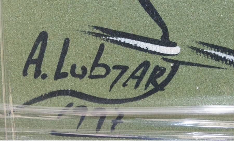 A. Lubyart `Tribal Figures` 1997 with Stunning NEW Frame