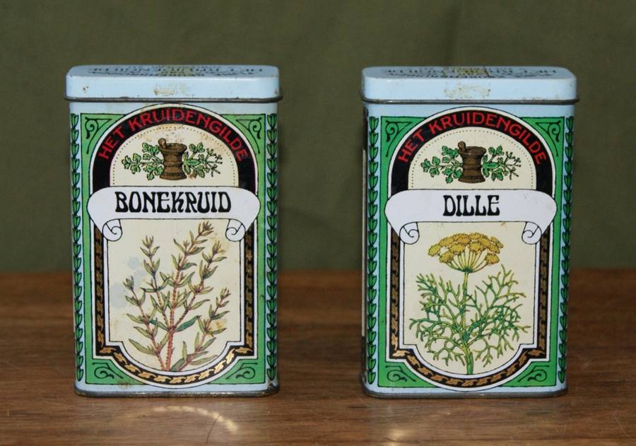 2x Dill Herb Tins from Holland