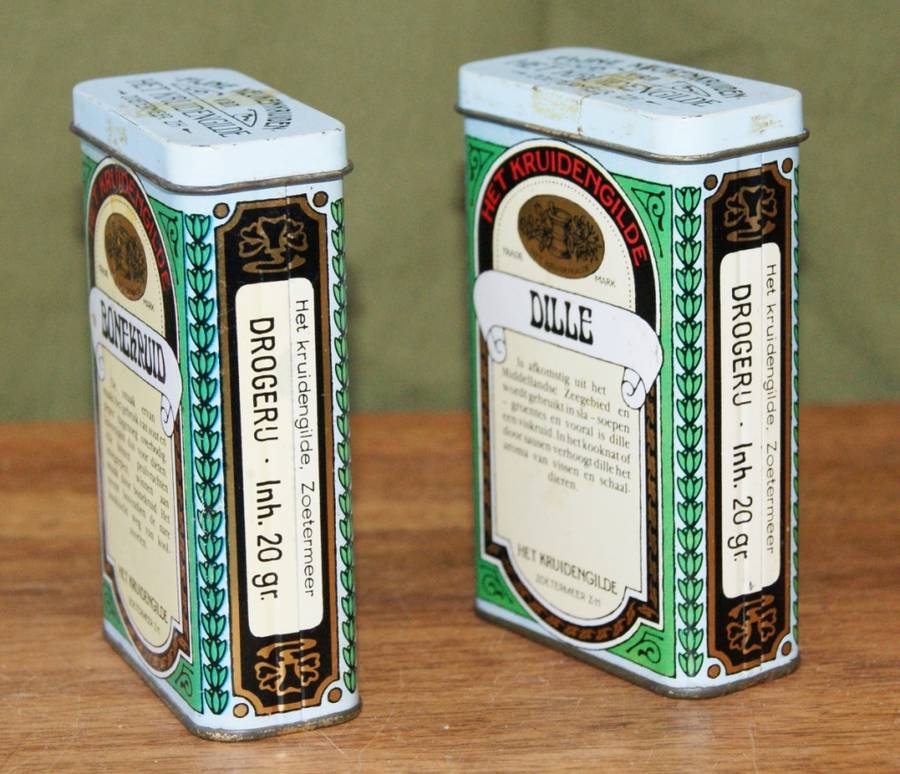 2x Dill Herb Tins from Holland