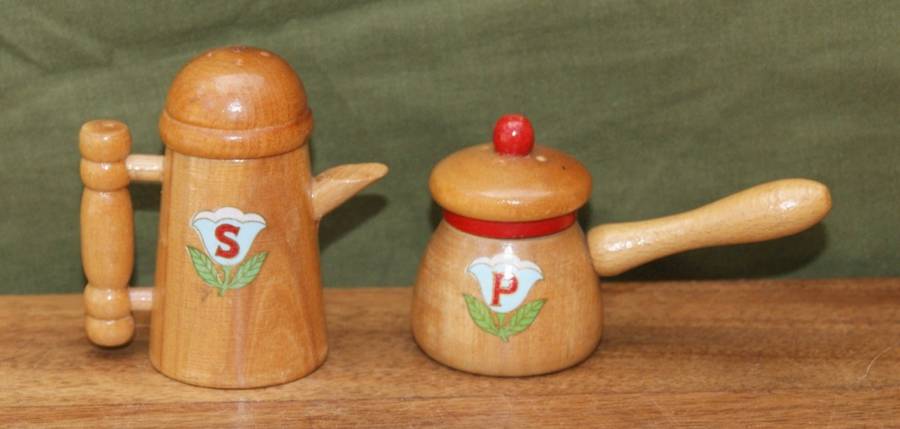 Handmade Wooden Salt and Pepper