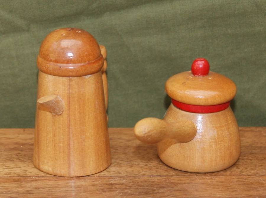 Handmade Wooden Salt and Pepper