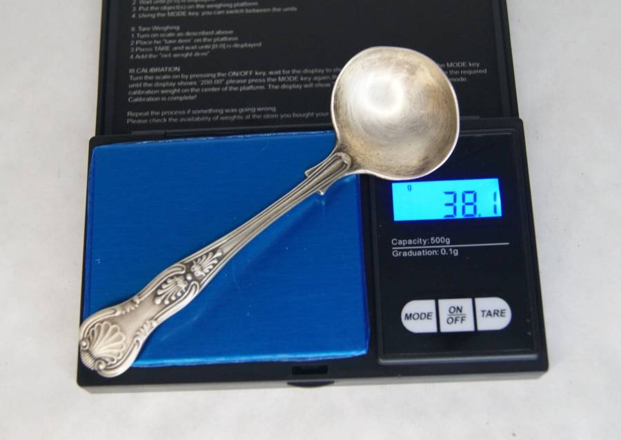 Hallmarked Silver Kings Pattern Sauce Spoon London 1975  (38.1g)@@@ CCCRRRAAAZZZYYY R1 START