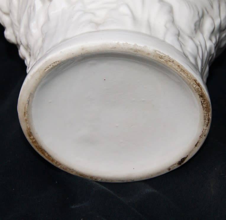 Vintage Ornate White Urn with Cherubs