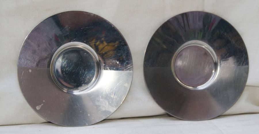 2x 18/10 Stainless Steel Nespresso Saucers