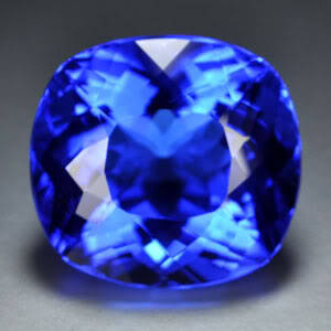 18.60ct TANZANITE BLUE CUSHION QUARTZ