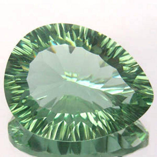 26.88ct PEAR CONCAVE GREEN AMETHYST