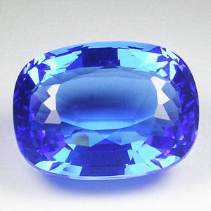24.25t CUSHION TANZANITE BLUE QUARTZ