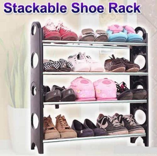 12 Pair Shoe Stackable Storage Rack