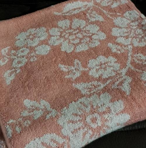 Pink Floral Bath Towel (Ext Length)