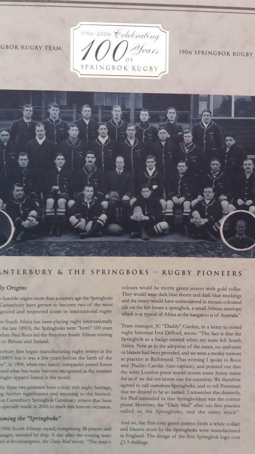 Limited Edition Springbok Centenary Rugby Jersey:1906 - 2006 *CERTIFIED LIMITED EDITION (1689/3000)*