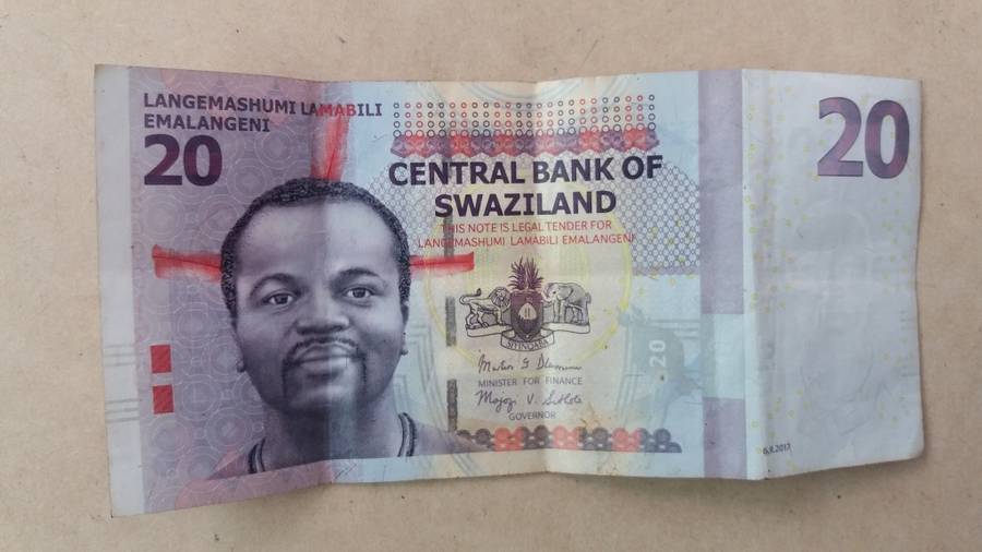 Swaziland 20 Emalangeni Note - 6.9.2017 Prefix AC