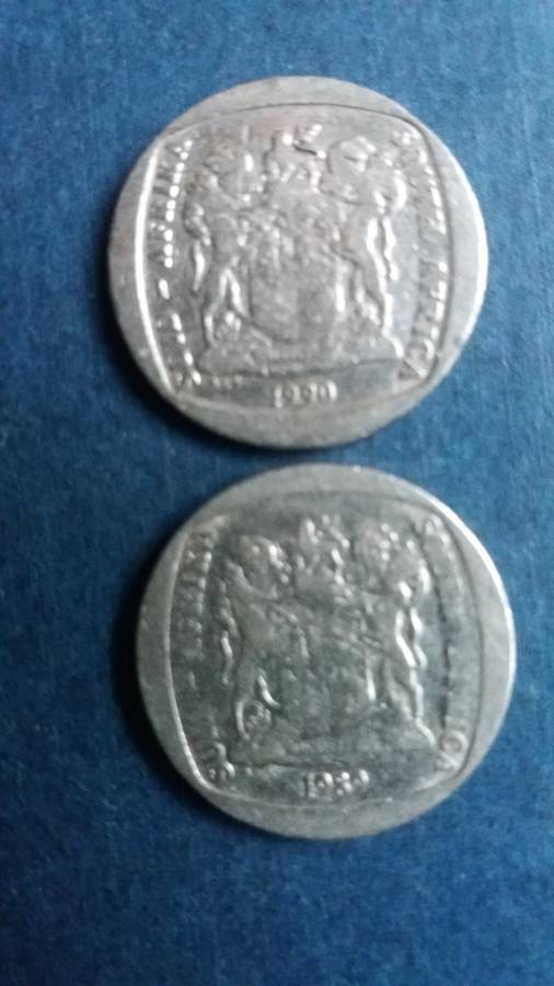 South Africa 1989 & 1990 R2 * 2 X Coins*