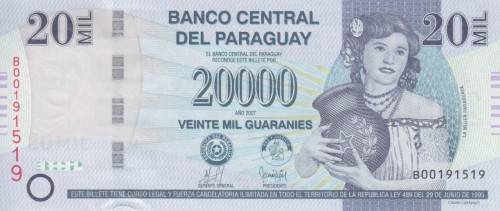 PARAGUAY 20000 GUARANIES 2007 P 230 UNC